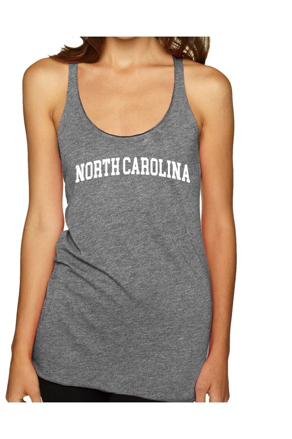 State of North Carolina College Style Women Tri-Blend Racerback Tank Top