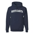 thumbnail image 1 of Wild Bobby State of North Dakota College Style Unisex Hoodie Sweatshirt, 1 of 6