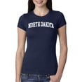 thumbnail image 1 of Wild Bobby State of North Dakota College Style Women Slim Fit Junior Tee, 1 of 6