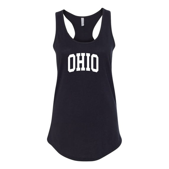 Wild Bobby State of Ohio College Style Women Racerback Tank Top
