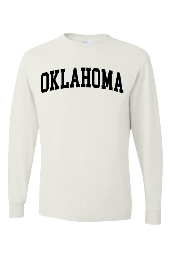 State of Oklahoma College Style Men Long Sleeve Shirt