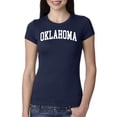 thumbnail image 1 of Wild Bobby State of Oklahoma College Style Women Slim Fit Junior Tee, 1 of 6