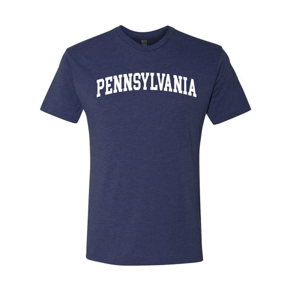 Wild Bobby State of Pennsylvania College Style Men Premium Tri Blend Tee