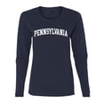 thumbnail image 1 of Wild Bobby State of Pennsylvania College Style Women Graphic Long Sleeve Tee, 1 of 5