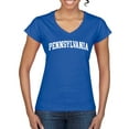thumbnail image 1 of Wild Bobby State of Pennsylvania College Style Women Standard V-Neck Tee, 1 of 6