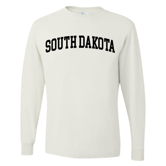 Wild Bobby State of South Dakota College Style Men Long Sleeve Shirt