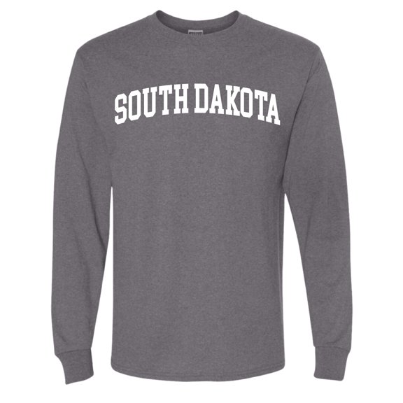 Wild Bobby State of South Dakota College Style Men Long Sleeve Shirt