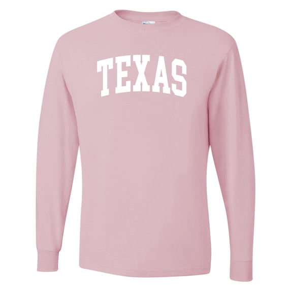 Wild Bobby State of Texas College Style Men Long Sleeve Shirt