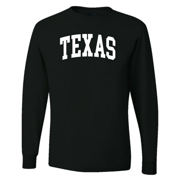 Wild Bobby State of Texas College Style Men Long Sleeve Shirt