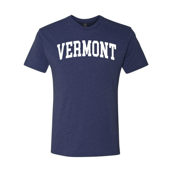 Wild Bobby State of Vermont College Style Men Premium Tri Blend Tee