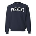 thumbnail image 1 of Wild Bobby State of Vermont College Style Unisex Crewneck Sweatshirt, 1 of 6