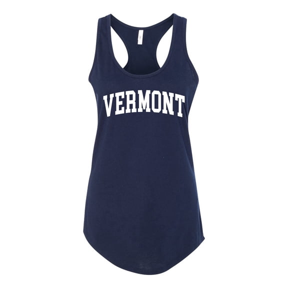 Wild Bobby State of Vermont College Style Women Racerback Tank Top