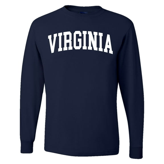 Wild Bobby State of Virginia College Style Men Long Sleeve Shirt