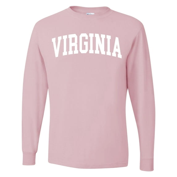 Wild Bobby State of Virginia College Style Men Long Sleeve Shirt