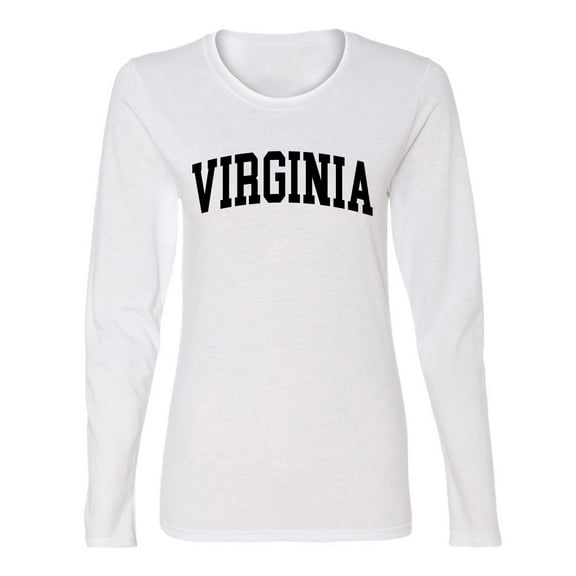 Wild Bobby State of Virginia College Style Women Graphic Long Sleeve Tee