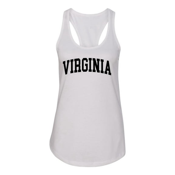 Wild Bobby State of Virginia College Style Women Racerback Tank Top