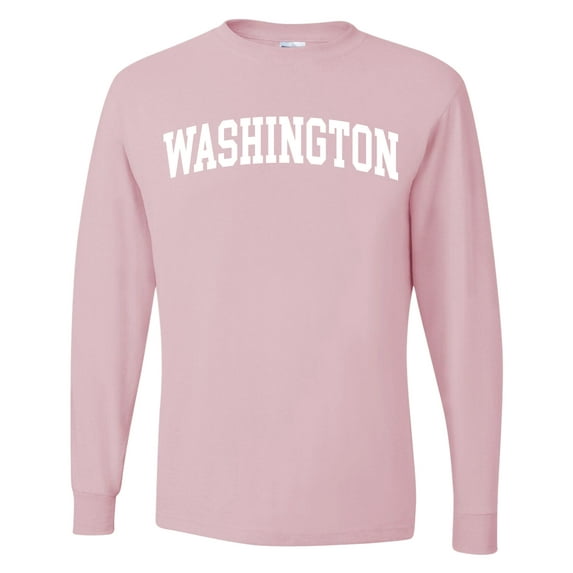 Wild Bobby State of Washington College Style Men Long Sleeve Shirt