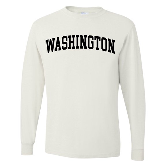 Wild Bobby State of Washington College Style Men Long Sleeve Shirt