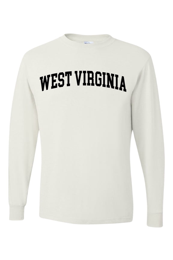 State of West Virginia College Style Men Long Sleeve Shirt