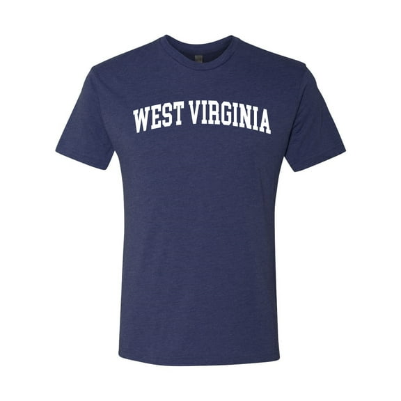 Wild Bobby State of West Virginia College Style Men Premium Tri Blend Tee