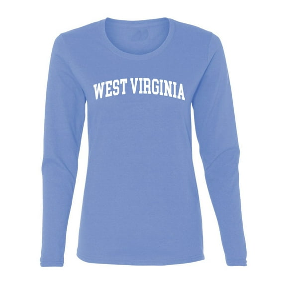Wild Bobby State of West Virginia College Style Women Graphic Long Sleeve Tee