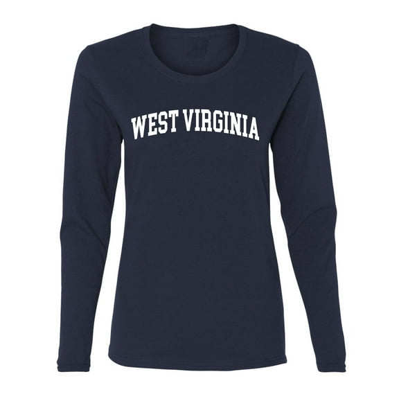 Wild Bobby State of West Virginia College Style Women Graphic Long Sleeve Tee