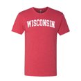thumbnail image 1 of Wild Bobby State of Wisconsin College Style Men Premium Tri Blend Tee, 1 of 5