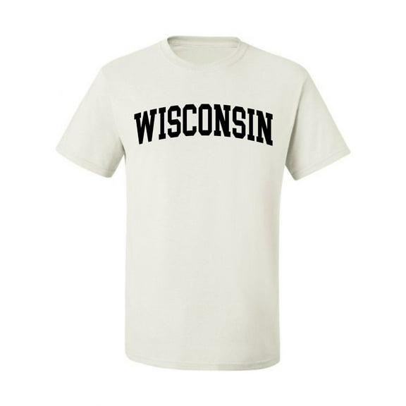 Wild Bobby State of Wisconsin College Style Men Tee