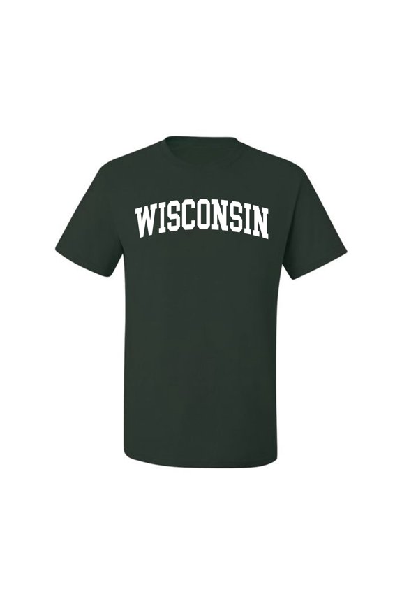 State of Wisconsin College Style Men Tee