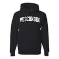 thumbnail image 1 of Wild Bobby State of Wisconsin College Style Unisex Hoodie Sweatshirt, 1 of 6