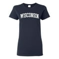 thumbnail image 1 of Wild Bobby State of Wisconsin College Style Women Graphic Tee, 1 of 6