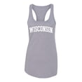 thumbnail image 1 of Wild Bobby State of Wisconsin College Style Women Racerback Tank Top, 1 of 5
