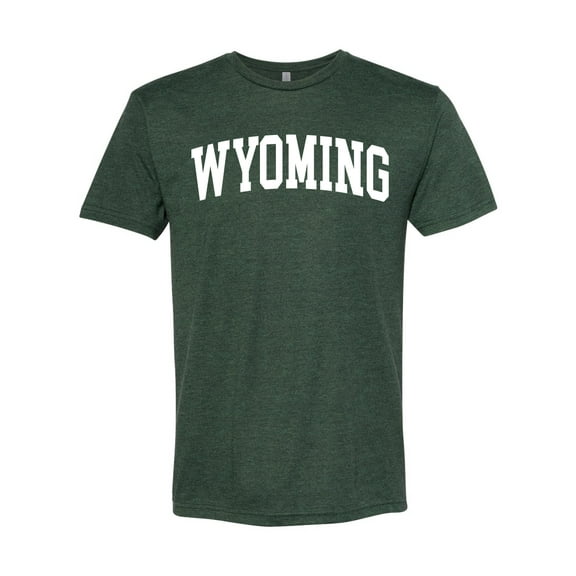 Wild Bobby State of Wyoming College Style Men Premium Tri Blend Tee