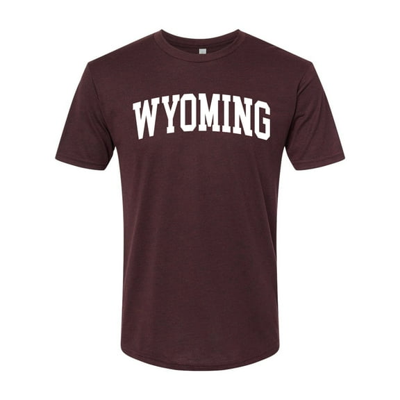 Wild Bobby State of Wyoming College Style Men Premium Tri Blend Tee