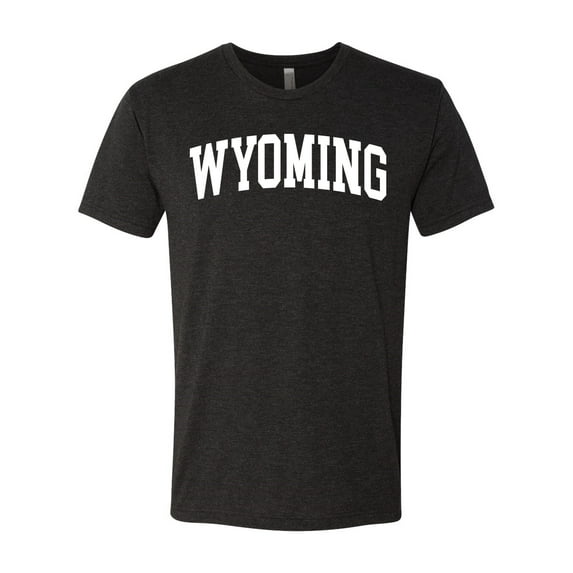 Wild Bobby State of Wyoming College Style Men Premium Tri Blend Tee