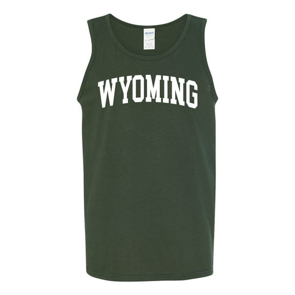 Wild Bobby State of Wyoming College Style Men Tank Top