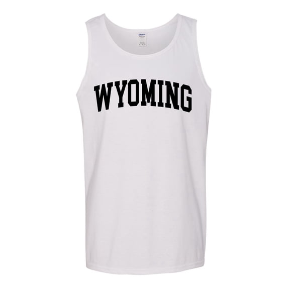 Wild Bobby State of Wyoming College Style Men Tank Top