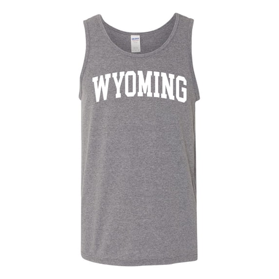 Wild Bobby State of Wyoming College Style Men Tank Top