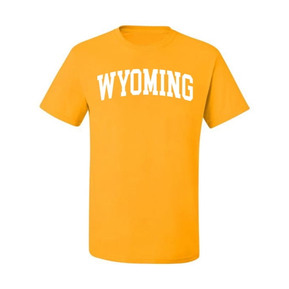 Wild Bobby State of Wyoming College Style Men Tee