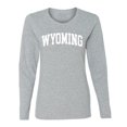 thumbnail image 1 of Wild Bobby State of Wyoming College Style Women Graphic Long Sleeve Tee, 1 of 5
