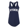thumbnail image 1 of Wild Bobby State of Wyoming College Style Women Racerback Tank Top, 1 of 5