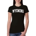 thumbnail image 1 of Wild Bobby State of Wyoming College Style Women Slim Fit Junior Tee, 1 of 6