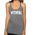 thumbnail image 1 of Wild Bobby State of Wyoming College Style Women Tri-Blend Racerback Tank Top, 1 of 6