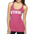 thumbnail image 1 of Wild Bobby State of Wyoming College Style Women Tri-Blend Racerback Tank Top, 1 of 6