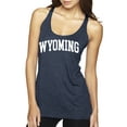 thumbnail image 1 of Wild Bobby State of Wyoming College Style Women Tri-Blend Racerback Tank Top, 1 of 6