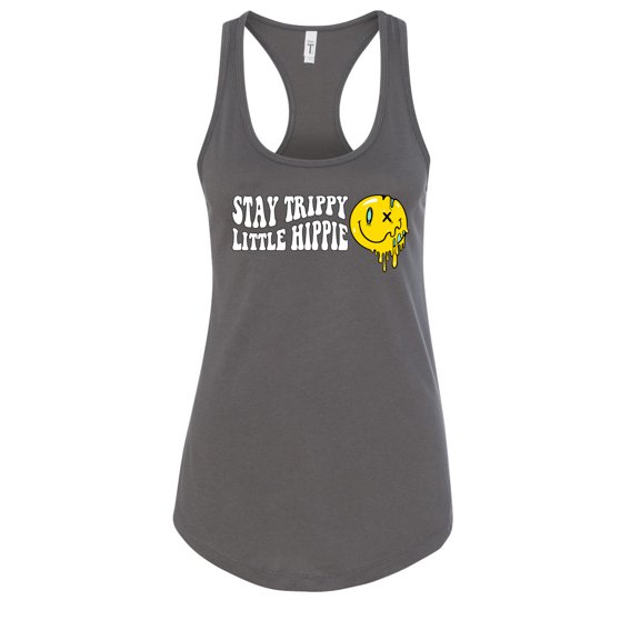 Wild Bobby Stay Trippy Little Hippie Streetwear Women Racerback Tank Top