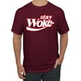 thumbnail image 1 of Wild Bobby Stay Woke, Classic Iconic Soda Logo Parody Men Tee, 1 of 5