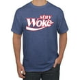 thumbnail image 1 of Wild Bobby Stay Woke, Classic Iconic Soda Logo Parody Men Tee, 1 of 5