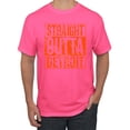 thumbnail image 1 of Wild Bobby, Straight Outta Detroit DET Fan Fantasy Baseball Fans, Sports, Men Graphic Tee, Neon Pink, 3X-Large, 1 of 4