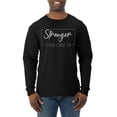 thumbnail image 1 of Wild Bobby Stronger Than Cancer Distressed Breast Cancer Awareness Men Long Sleeve Shirt, Black, Small, 1 of 6